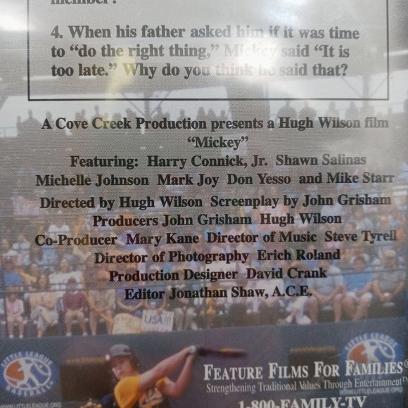 Mickey John Grisham DVD NOS New Sealed Harry Connick Jr Feature Films For Famili - Picture 4 of 4